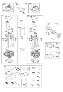 Cylinder Head Group Diagram and Parts List for 305447-0615-F1 200000 - 399999 Briggs and Stratton Engine